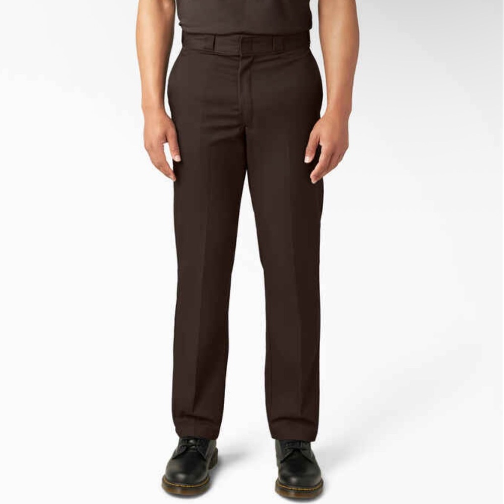 Dickies Brown Dress Pants Classic Straight-Leg